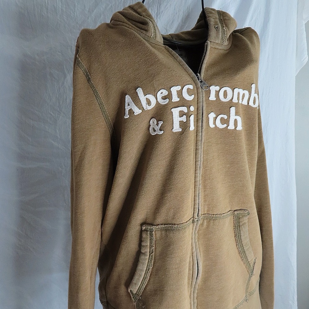 Vintage Y2K Abercrombie & Fitch Army Green Zip Up